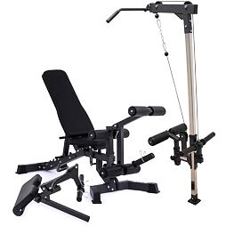 TRINFIT Bench L5 Pro s kopačom + bicepsovou opierkou + kladkou