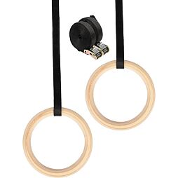 Gymnastické kruhy VIRTUFIT Wooden Gym Rings
