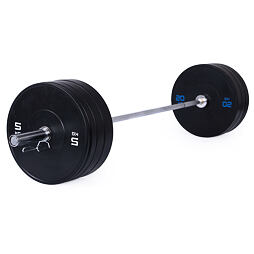 Olympijská činka TRINFIT 120 kg Bumper BLACK