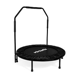 Skladacia trampolína s držadlom VIRTUFIT 100 cm čierna