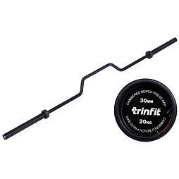 Olympijská os TRINFIT 2200 mm Cambered bar BLACK