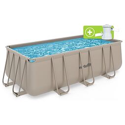 Bazén VIRTUFIT Rectangular Swimmingpool 400 x 200 cm béžový