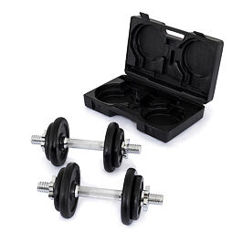 Set jednoručních činek v kufříku TRINFIT 30 mm 2 x 10 kg