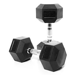 Jednoručná činka pogumovaná HEXA od 1 do 60 kg