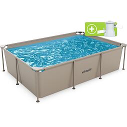 Bazén VIRTUFIT Rectangular Swimmingpool 260 x 180 cm béžový