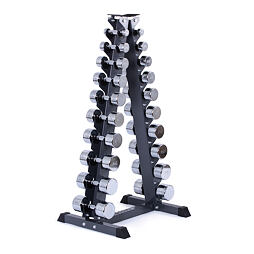 Set TRINFIT chróm stojan s jednoručkami 1 - 10 kg