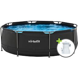Bazén VIRTUFIT Round Swimmingpool 305 cm čierny
