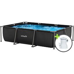 Bazén VIRTUFIT Rectangular Swimmingpool 300 x 210 cm čierny