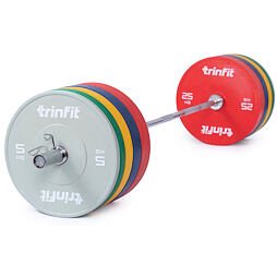 Olympijská činka TRINFIT 170 kg Bumper farebná