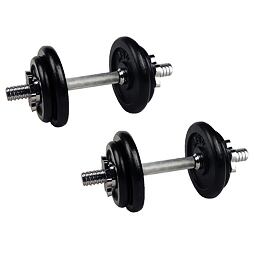 Set jednoručných nakladacích činiek 2x 10 kg TRINFIT 30 mm