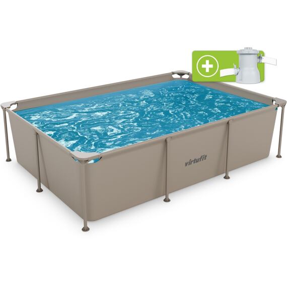 Bazén VIRTUFIT Rectangular Swimmingpool 260 x 180 cm béžový
